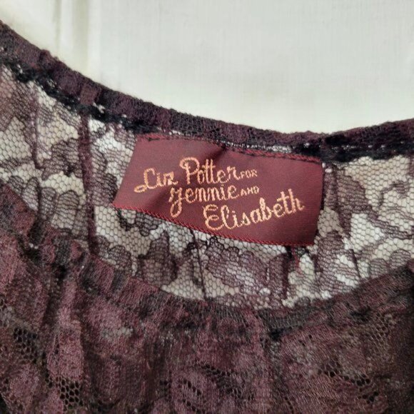 Liz Potter for Jeannie and Elizabeth Brown and Black Lace Maxi Dress - Picture 8 of 8